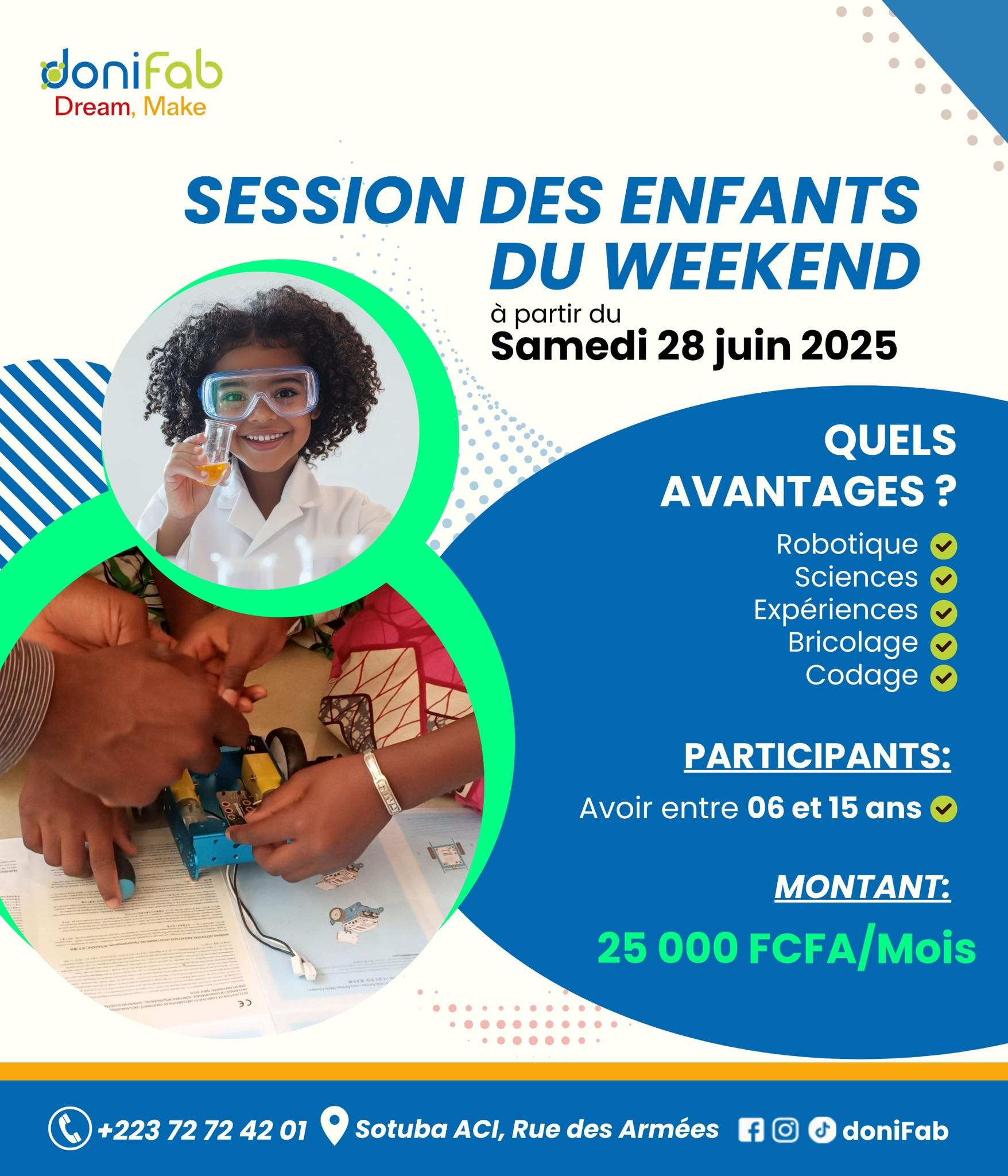 SESSION DES ENFANTS DU WEEK-END – Dès le samedi 28 juin